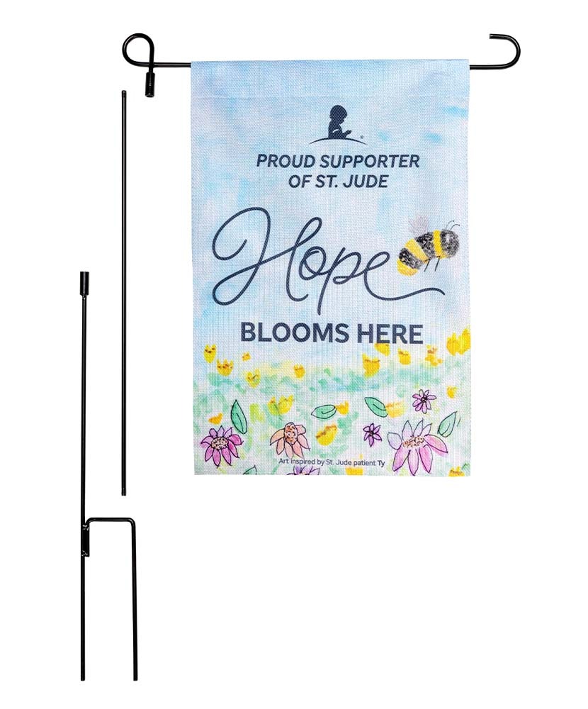 Primary image Hope Blooms Here Garden Flag - Patient Art Ty